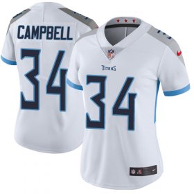 Wholesale Cheap Nike Titans #34 Earl Campbell White Women\'s Stitched NFL Vapor Untouchable Limited Jersey