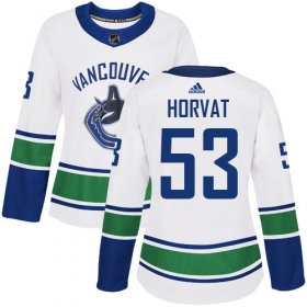 Wholesale Cheap Adidas Canucks #53 Bo Horvat White Road Authentic Women\'s Stitched NHL Jersey