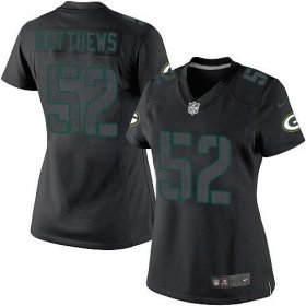 Wholesale Cheap Nike Packers #52 Clay Matthews Black Impact Women\'s Stitched NFL Limited Jersey
