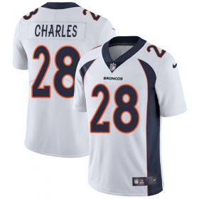 Wholesale Cheap Nike Broncos #28 Jamaal Charles White Men\'s Stitched NFL Vapor Untouchable Limited Jersey