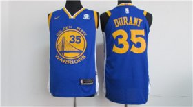 Wholesale Cheap Nike Golden State Warriors #35 Kevin Durant Blue 2017-2018 Stitched NBA Jersey