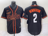 Wholesale Cheap Men's Baltimore Orioles #2 Gunnar Henderson Black Cool Base Stitched Baseball Jersey