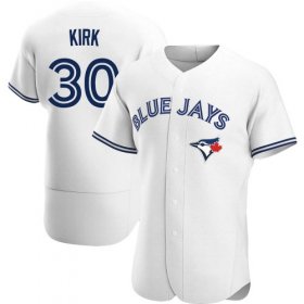 Wholesale Cheap Men\'s Toronto Blue Jays #30 Alejandro Kirk George Springer White Flex Base Stitched Jersey