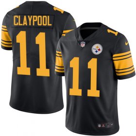 Wholesale Cheap Nike Steelers #11 Chase Claypool Black Men\'s Stitched NFL Limited Rush Jersey