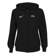 Wholesale Cheap Nike Baltimore Ravens Ladies Tailgater Full Zip Hoodie Black