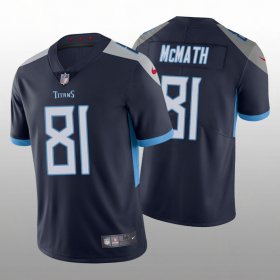 Wholesale Cheap Men\'s Tennessee Titans #81 Racey McMath Navy Vapor Limited Nike Jersey