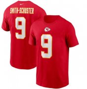Wholesale Cheap Men's Kansas City Chiefs #9 JuJu Smith-Schuster 2022 Red Name & Number T-Shirt