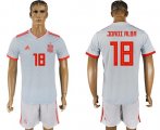 Wholesale Cheap Spain #18 Jordi Alba Away Soccer Country Jersey