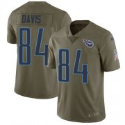 Wholesale Cheap Nike Titans #84 Corey Davis Olive Youth Stitched NFL Limited 2017 Salute to Service Jersey