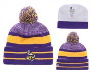 Wholesale Cheap NFL Minnesota Vikings Logo Stitched Knit Beanies 013