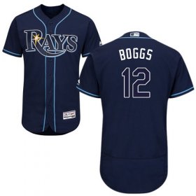Wholesale Cheap Rays #12 Wade Boggs Dark Blue Flexbase Authentic Collection Stitched MLB Jersey