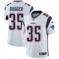 Wholesale Cheap Nike Patriots #35 Kyle Dugger White Men's Stitched NFL Vapor Untouchable Limited Jersey