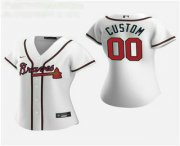 Wholesale Cheap Women's Custom Atlanta Braves 2020 White Home Nike Jersey