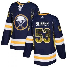 Wholesale Cheap Adidas Sabres #53 Jeff Skinner Navy Blue Home Authentic Drift Fashion Stitched NHL Jersey