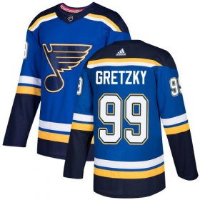Wholesale Cheap Adidas Blues #99 Wayne Gretzky Blue Home Authentic Stitched Youth NHL Jersey