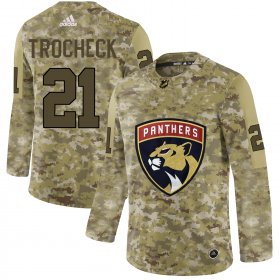 Wholesale Cheap Adidas Panthers #21 Vincent Trocheck Camo Authentic Stitched NHL Jersey