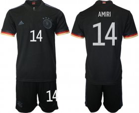 Wholesale Cheap Men 2020-2021 European Cup Germany away black 14 Adidas Soccer Jersey