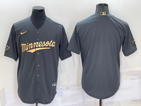 Wholesale Men\'s Minnesota Twins Blank Grey 2022 All Star Stitched Cool Base Nike Jersey