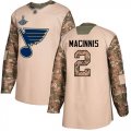 Wholesale Cheap Adidas Blues #2 Al MacInnis Camo Authentic 2017 Veterans Day Stanley Cup Champions Stitched NHL Jersey