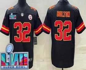 Cheap Men\'s Kansas City Chiefs #32 Nick Bolton Limited Black Super Bowl LVII Vapor Jersey
