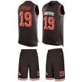Wholesale Cheap Nike Browns #19 Bernie Kosar Brown Team Color Men's Stitched NFL Limited Tank Top Suit Jersey
