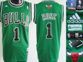Wholesale Cheap Chicago Bulls #1 Derrick Rose Green Swingman Jersey