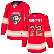 Wholesale Cheap Adidas Panthers #72 Sergei Bobrovsky Red Home Authentic Drift Fashion Stitched NHL Jersey