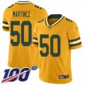 Wholesale Cheap Nike Packers #50 Blake Martinez Gold Men's Stitched NFL Limited Inverted Legend 100th Season Jersey