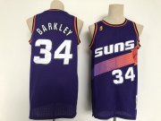 Wholesale Cheap Men Phoenix Suns 34 Barkley Purple Throwback 2021 NBA Jersey