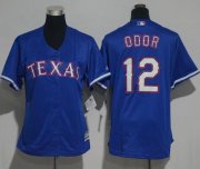 Wholesale Cheap Rangers #12 Rougned Odor Blue Alternate Women's Stitched MLB Jersey