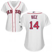 Wholesale Cheap Red Sox #14 Jim Rice White Home Women's Stitched MLB Jersey