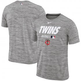 Wholesale Cheap Minnesota Twins Nike Authentic Collection Velocity Team Issue Performance T-Shirt Gray