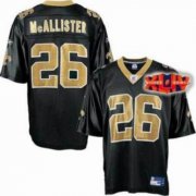 Wholesale Cheap Saints #26 Deuce McAllister Black With Super Bowl Patch Stitched NFL Jersey