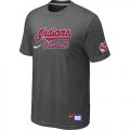 Wholesale Cheap Nike Cleveland Indians Short Sleeve Practice T-Shirt Dark Grey