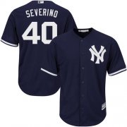 Wholesale Cheap Yankees #40 Luis Severino Navy Blue New Cool Base Stitched MLB Jersey