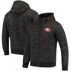 Wholesale Cheap Men\'s San Francisco 49ers G-III Sports by Carl Banks Heathered Black Discovery Sherpa Full-Zip Jacket