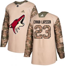 Wholesale Cheap Adidas Coyotes #23 Oliver Ekman-Larsson Camo Authentic 2017 Veterans Day Stitched Youth NHL Jersey