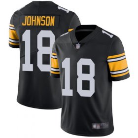 Wholesale Cheap Nike Steelers #18 Diontae Johnson Black Alternate Men\'s Stitched NFL Vapor Untouchable Limited Jersey