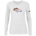 Wholesale Cheap Women's Nike Denver Broncos Of The City Long Sleeve Tri-Blend NFL T-Shirt White