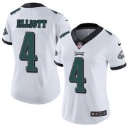 Wholesale Cheap Nike Eagles #4 Jake Elliott White Women's Stitched NFL Vapor Untouchable Limited Jersey