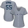 Wholesale Cheap Yankees #55 Domingo German Grey Road Women's Stitched MLB Jersey