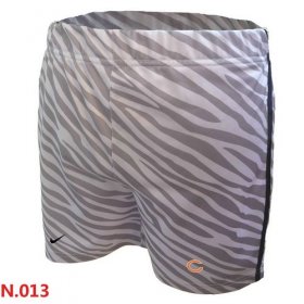 Wholesale Cheap Women\'s Nike NFL Chicago Bears Embroidered Team Logo Zebra Stripes Shorts