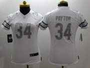 Wholesale Cheap Nike Bears #34 Walter Payton White Women's Stitched NFL Limited Platinum Jersey