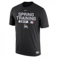 Wholesale Cheap Men's Miami Marlins Nike Black Authentic Collection Legend Team Issue Performance T-Shirt