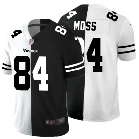 Cheap Minnesota Vikings #84 Randy Moss Men\'s Black V White Peace Split Nike Vapor Untouchable Limited NFL Jersey
