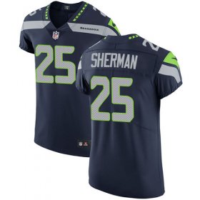 Wholesale Cheap Nike Seahawks #25 Richard Sherman Steel Blue Team Color Men\'s Stitched NFL Vapor Untouchable Elite Jersey