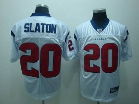 Wholesale Cheap Texans #20 Steve Slaton White Stitched NFL Jersey