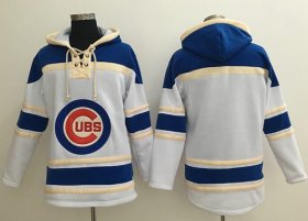 Wholesale Cheap Cubs Blank White Sawyer Hooded Sweatshirt MLB Hoodie