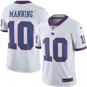 Wholesale Cheap Nike Giants #10 Eli Manning White Men's Stitched NFL Limited Rush Jersey