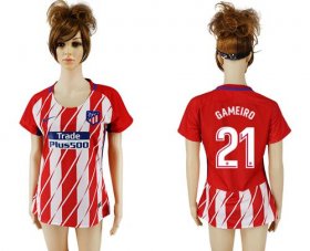 Wholesale Cheap Women\'s Atletico Madrid #21 Gameiro Home Soccer Club Jersey